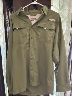 Habitat Olive Green Military-Style Button Front Jacket